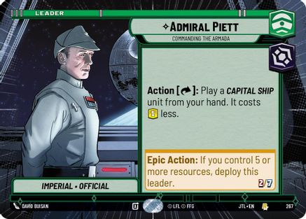 Admiral Piett - Commanding the Armada (267) (Hyperspace) (267) [Jump to Lightspeed] - Fantasy Flight Games - Card Brawlers | Quebec | Canada |