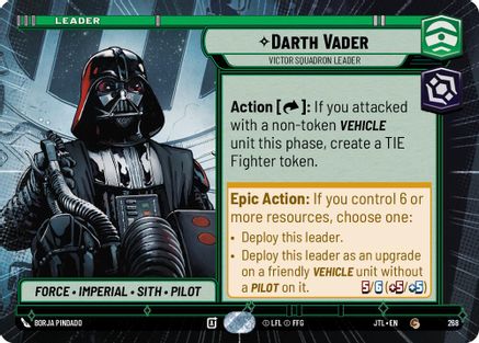Darth Vader - Victor Squadron Leader (268) (Hyperspace) (268) [Jump to Lightspeed] - Fantasy Flight Games - Card Brawlers | Quebec | Canada |