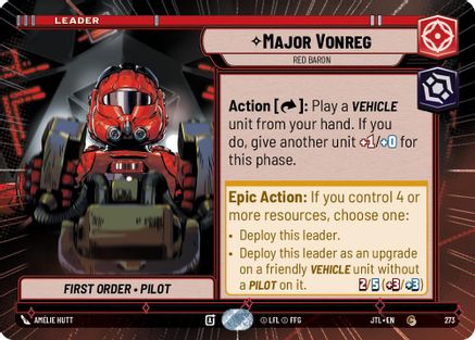 Major Vonreg - Red Baron (273) (Hyperspace) (273) [Jump to Lightspeed] - Fantasy Flight Games - Card Brawlers | Quebec | Canada |