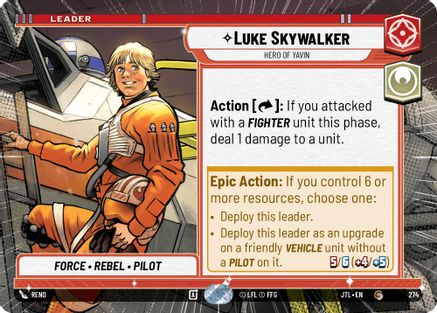 Luke Skywalker - Hero of Yavin (274) (Hyperspace) (274) [Jump to Lightspeed] - Fantasy Flight Games - Card Brawlers | Quebec | Canada |