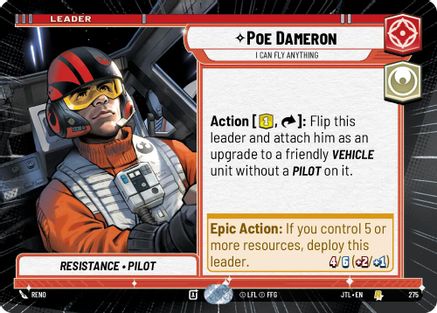 Poe Dameron - I Can Fly Anything (275) (Hyperspace) (275) [Jump to Lightspeed] - Fantasy Flight Games - Card Brawlers | Quebec | Canada |
