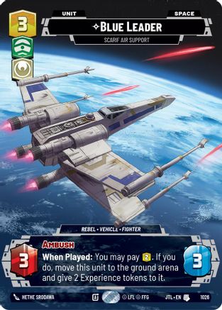 Blue Leader - Scarif Air Support (1026) (Prestige) (1026) [Jump to Lightspeed] - Fantasy Flight Games - Card Brawlers | Quebec | Canada |