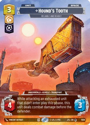 Hound's Tooth - Reliable and Deadly (1038) (Prestige) (1038) [Jump to Lightspeed] - Fantasy Flight Games - Card Brawlers | Quebec | Canada |