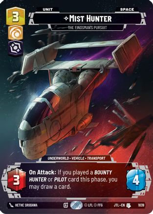 Mist Hunter - The Findsman's Pursuit (1039) (Prestige) (1039) [Jump to Lightspeed] - Fantasy Flight Games - Card Brawlers | Quebec | Canada |