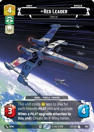 Red Leader - Form Up (1063) (Prestige Foil) (1063) [Jump to Lightspeed] - Fantasy Flight Games - Card Brawlers | Quebec | Canada |