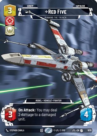 Red Five - Running the Trench (1070) (Prestige Foil) (1070) [Jump to Lightspeed] - Fantasy Flight Games - Card Brawlers | Quebec | Canada |