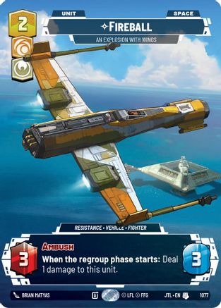 Fireball - An Explosion With Wings (1077) (Prestige Foil) (1077) [Jump to Lightspeed] - Fantasy Flight Games - Card Brawlers | Quebec | Canada |