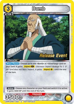 Bomb (002) (UEPR/OPM-1-002) - UE06BT One Punch Man Release Event Cards