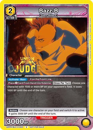 Bazz-B (Judge Pack) (UEPR/BLC-2-003) - Union Arena Promotion Cards Foil