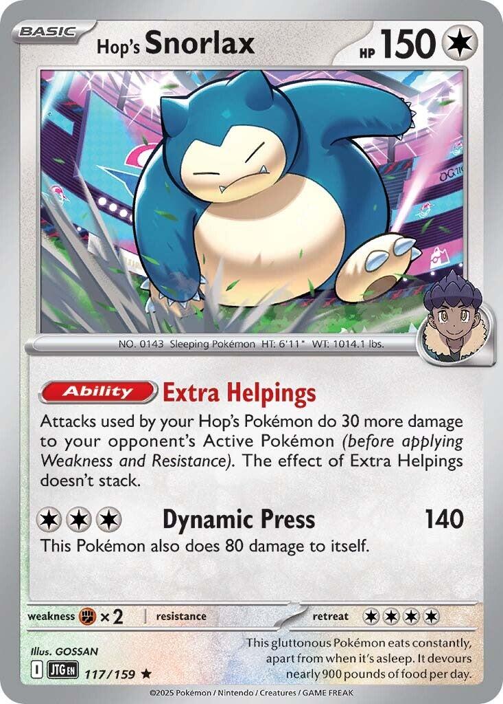 Hop's Snorlax (117/159) [Scarlet & Violet: Journey Together] - Pokémon - Card Brawlers | Quebec | Canada |