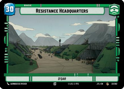 Resistance Headquarters // X-Wing (022/262 // T02/T04) (022/262 // T02/T04) [Jump to Lightspeed] - Fantasy Flight Games - Card Brawlers | Quebec | Canada |