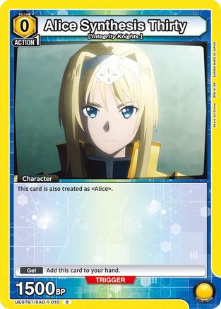 Alice Synthesis Thirty (010) (Box Topper Foil) (UE07BT/SAO-1-010) - UE07BT Sword Art Online Foil
