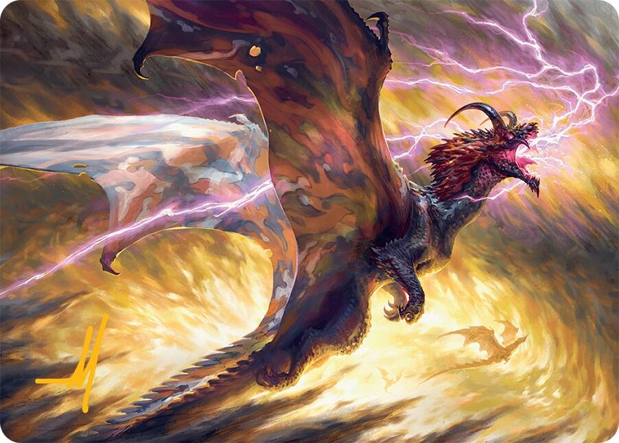 Stormscale Scion Art Card (17/54) (Gold-Stamped Signature) [Tarkir: Dragonstorm Art Series] - Magic: The Gathering - Card Brawlers | Quebec | Canada |