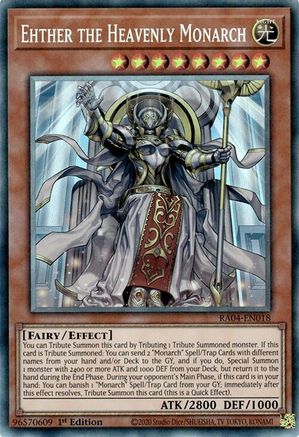 Ehther the Heavenly Monarch [RA04-EN018] Prismatic Collector's Rare - Yu-Gi-Oh! - Card Brawlers | Quebec | Canada |