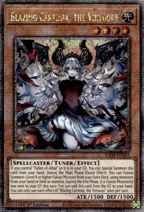 Blazing Cartesia, the Virtuous (New Art) [RA04-EN041] Quarter Century Secret Rare - Yu-Gi-Oh! - Card Brawlers | Quebec | Canada |