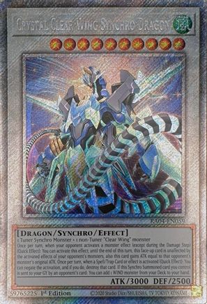 Crystal Clear Wing Synchro Dragon [RA04-EN059] Platinum Secret Rare - Yu-Gi-Oh! - Card Brawlers | Quebec | Canada |