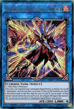 Salamangreat Raging Phoenix [RA04-EN083] Prismatic Ultimate Rare - Yu-Gi-Oh! - Card Brawlers | Quebec | Canada |