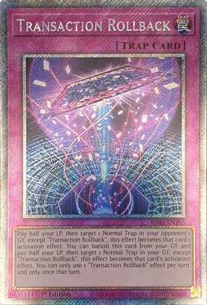 Transaction Rollback [RA04-EN105] Platinum Secret Rare - Yu-Gi-Oh! - Card Brawlers | Quebec | Canada |