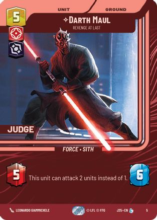 Darth Maul - Revenge at Last (5) (5) [Judge Promos] - Fantasy Flight Games - Card Brawlers | Quebec | Canada |