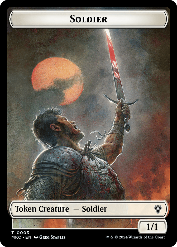 Construct // Soldier Double-Sided Token [Murders at Karlov Manor Commander Tokens] - Magic: The Gathering - Card Brawlers | Quebec | Canada |