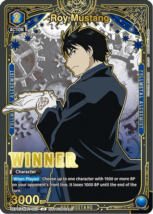 Roy Mustang (Winner) (UEPR/FMA-1-053) - Union Arena Promotion Cards Foil