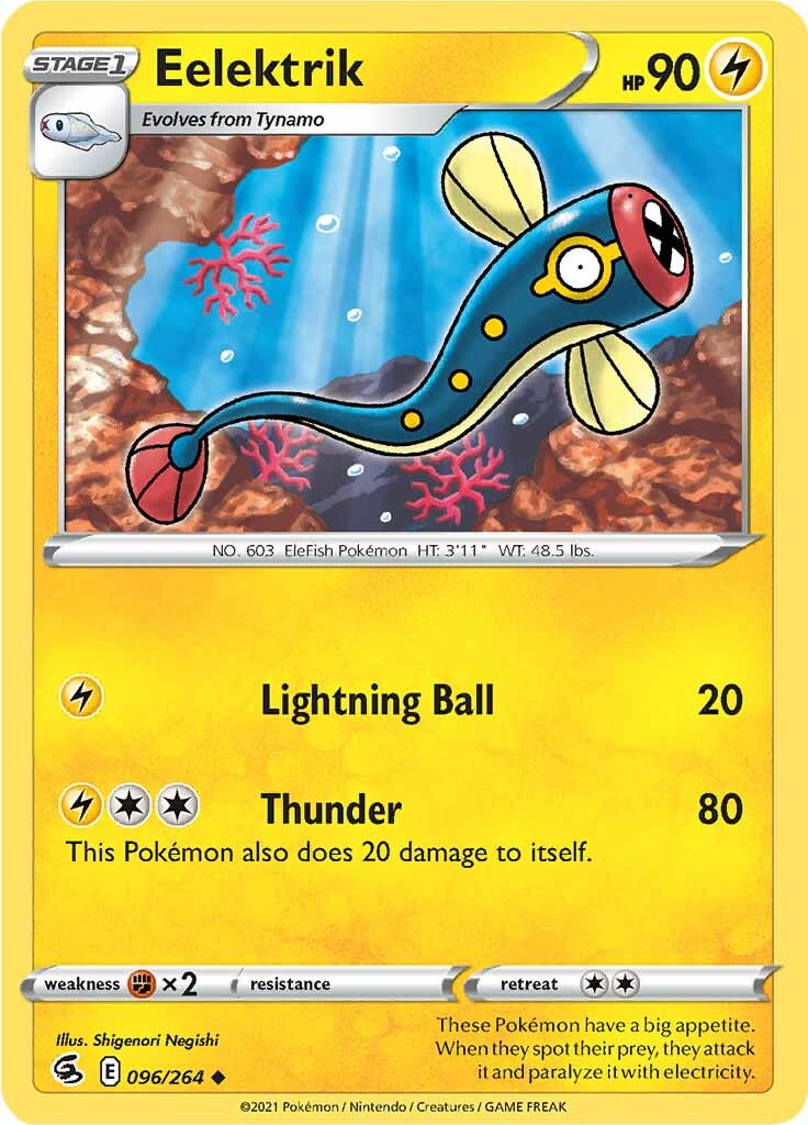 Eelektrik (096/264) [Sword & Shield: Fusion Strike] - Pokémon - Card Brawlers | Quebec | Canada |