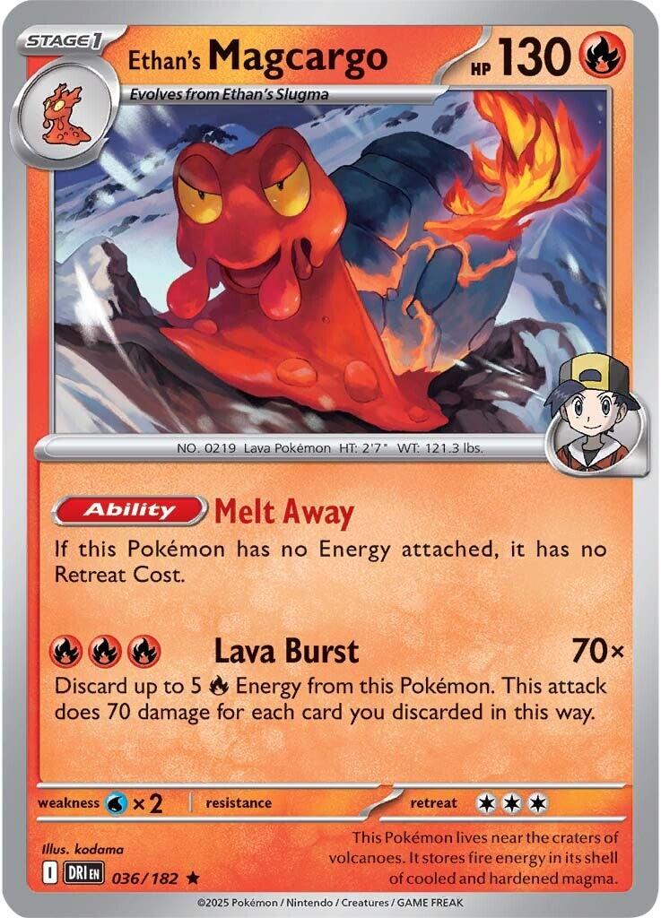 Ethan's Magcargo (036/182) [Scarlet & Violet: Destined Rivals] - Pokémon - Card Brawlers | Quebec | Canada |