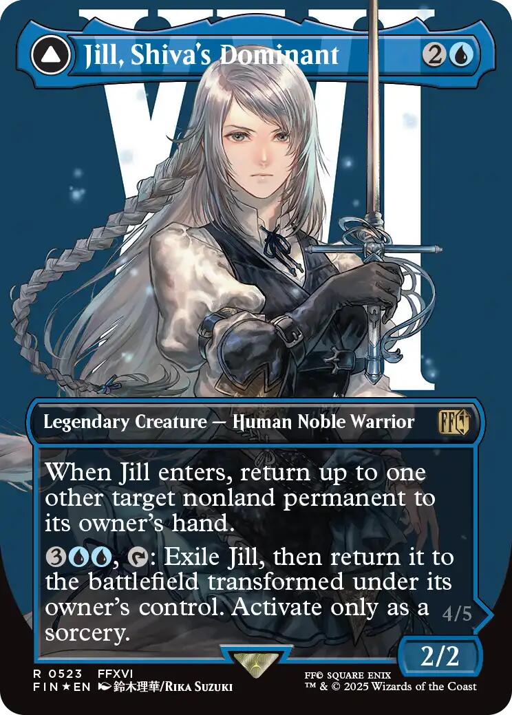 Jill, Shiva's Dominant // Shiva, Warden of Ice (Borderless) (Surge Foil) [FINAL FANTASY] - Magic: The Gathering - Card Brawlers | Quebec | Canada |