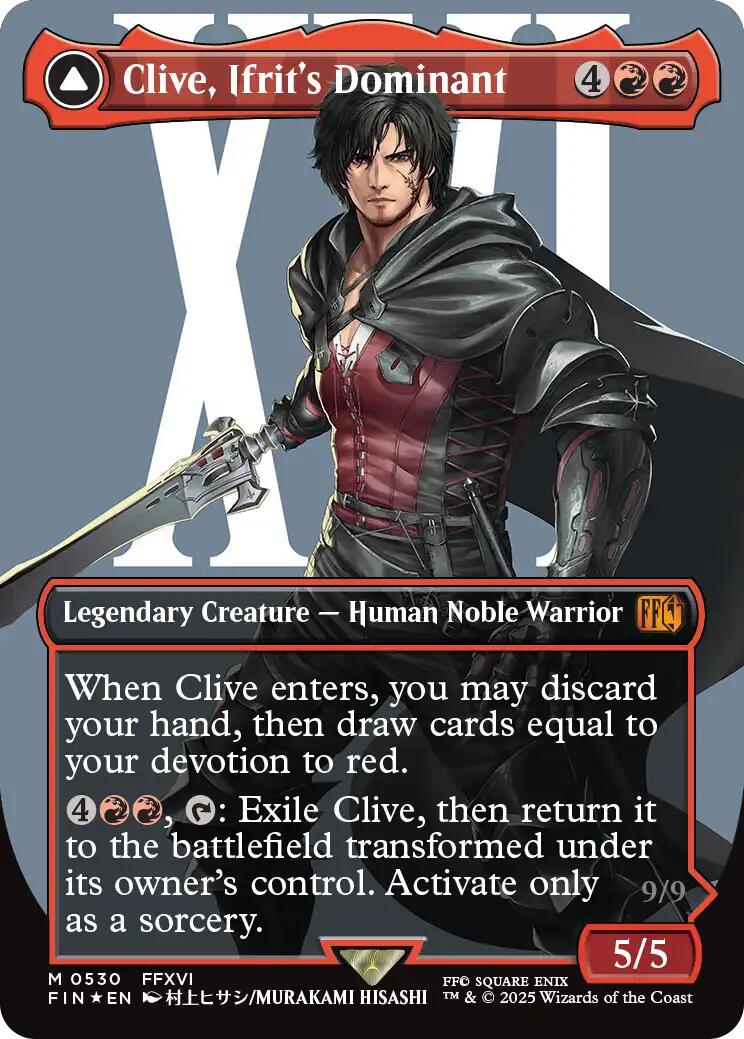 Clive, Ifrit's Dominant // Ifrit, Warden of Inferno (Borderless) (Surge Foil) [FINAL FANTASY] - Magic: The Gathering - Card Brawlers | Quebec | Canada |