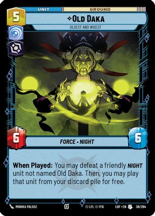 Old Daka - Oldest and Wisest (36/264) (36/264) [Legends of the Force] - Fantasy Flight Games - Card Brawlers | Quebec | Canada |