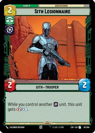 Sith Legionnaire (81/264) (81/264) [Legends of the Force] - Fantasy Flight Games - Card Brawlers | Quebec | Canada |