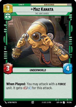 Maz Kanata - The Light Guides (111/264) (111/264) [Legends of the Force] - Fantasy Flight Games - Card Brawlers | Quebec | Canada |