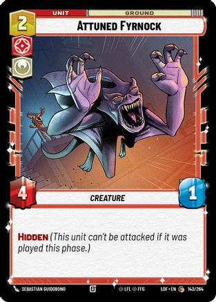 Attuned Fyrnock (143/264) (143/264) [Legends of the Force] - Fantasy Flight Games - Card Brawlers | Quebec | Canada |