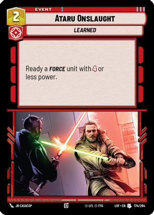 Ataru Onslaught (174/264) (174/264) [Legends of the Force] - Fantasy Flight Games - Card Brawlers | Quebec | Canada |