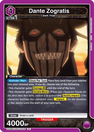 Dante Zogratis (026) (UE08BT/BCV-1-026) - UE08BT Black Clover Foil
