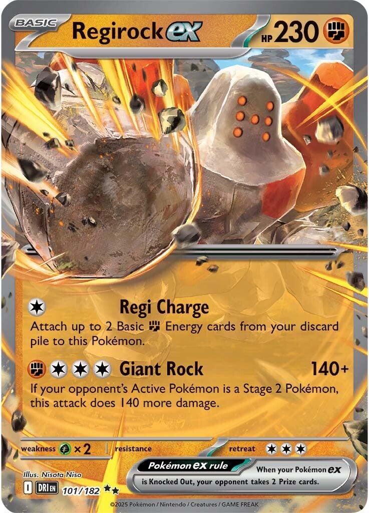 Regirock ex (101/182) [Scarlet & Violet: Destined Rivals] - Pokémon - Card Brawlers | Quebec | Canada |