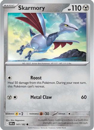 Skarmory (141/182) [Scarlet & Violet: Destined Rivals] - Pokémon - Card Brawlers | Quebec | Canada |