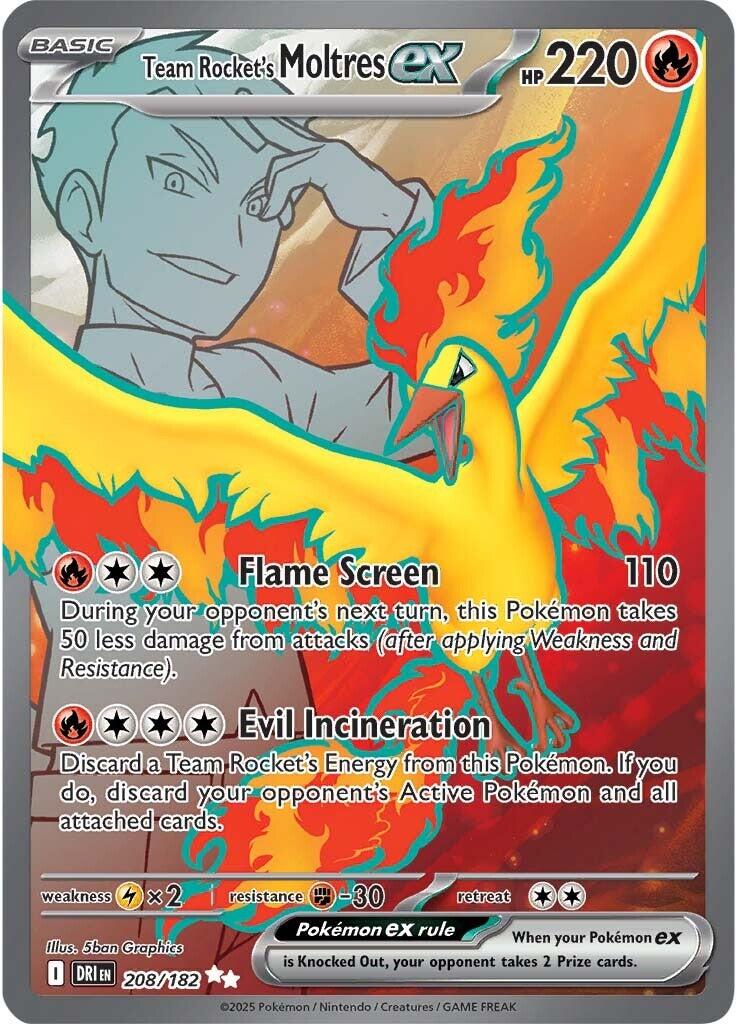 Team Rocket's Moltres ex (208/182) [Scarlet & Violet: Destined Rivals] - Pokémon - Card Brawlers | Quebec | Canada |