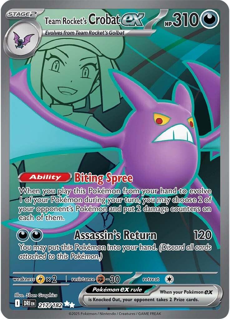 Team Rocket's Crobat ex (217/182) [Scarlet & Violet: Destined Rivals] - Pokémon - Card Brawlers | Quebec | Canada |