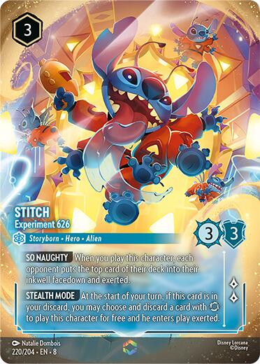 Stitch - Experiment 626 (Enchanted) (220/204) [Reign of Jafar] - Disney - Card Brawlers | Quebec | Canada |