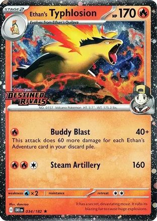 Ethan's Typhlosion (034/182) (Destined Rivals Stamp) [Scarlet & Violet: Destined Rivals] - Pokémon - Card Brawlers | Quebec | Canada |
