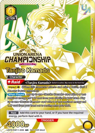Tanjiro Kamado (Regionals 25-26) (UEPR/KMY-1-008) - Union Arena Promotion Cards Foil