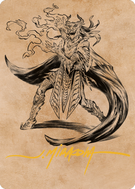 Livaan, Cultist of Tiamat Art Card (Gold-Stamped Signature) [Commander Legends: Battle for Baldur's Gate Art Series] - Magic: The Gathering - Card Brawlers | Quebec | Canada |