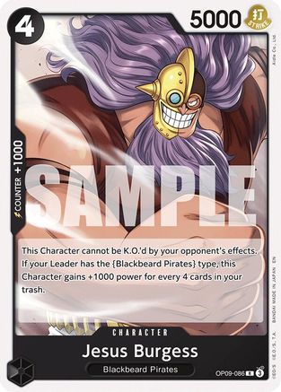 Jesus Burgess (Reprint) (OP09-086) - Starter Deck 27: BLACK Marshall.D.Teach