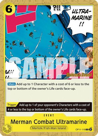Merman Combat Ultramarine (OP11-116) - A Fist of Divine Speed Release Event Cards