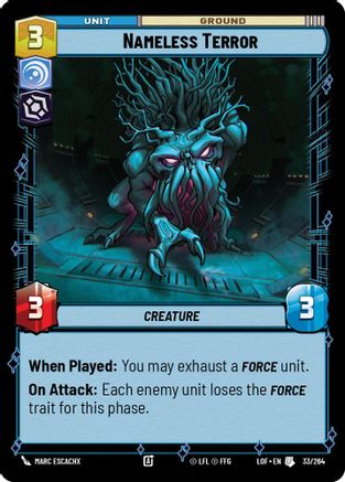 Nameless Terror (33/264) (33/264) [Legends of the Force] - Fantasy Flight Games - Card Brawlers | Quebec | Canada |