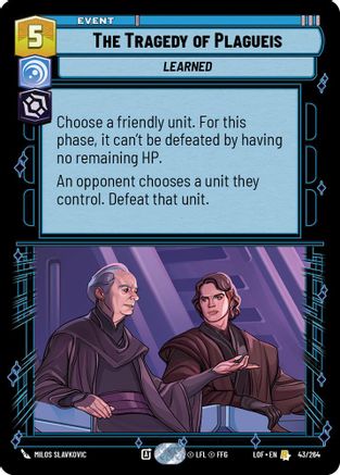The Tragedy of Plagueis (43/264) (43/264) [Legends of the Force] - Fantasy Flight Games - Card Brawlers | Quebec | Canada |