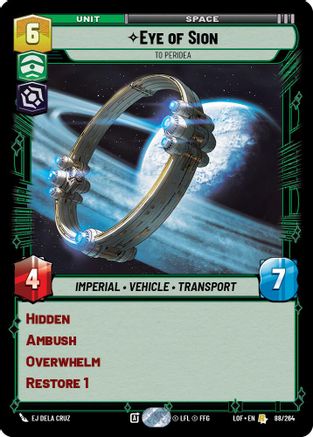 Eye of Sion - To Peridea (88/264) (88/264) [Legends of the Force] - Fantasy Flight Games - Card Brawlers | Quebec | Canada |
