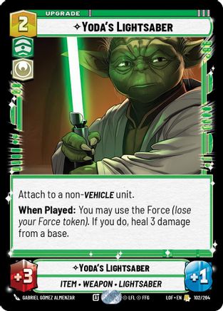 Yoda's Lightsaber (102/264) (102/264) [Legends of the Force] - Fantasy Flight Games - Card Brawlers | Quebec | Canada |