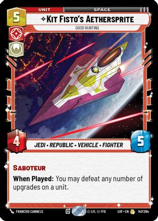 Kit Fisto's Aethersprite - Good Hunting (147/264) (147/264) [Legends of the Force] - Fantasy Flight Games - Card Brawlers | Quebec | Canada |